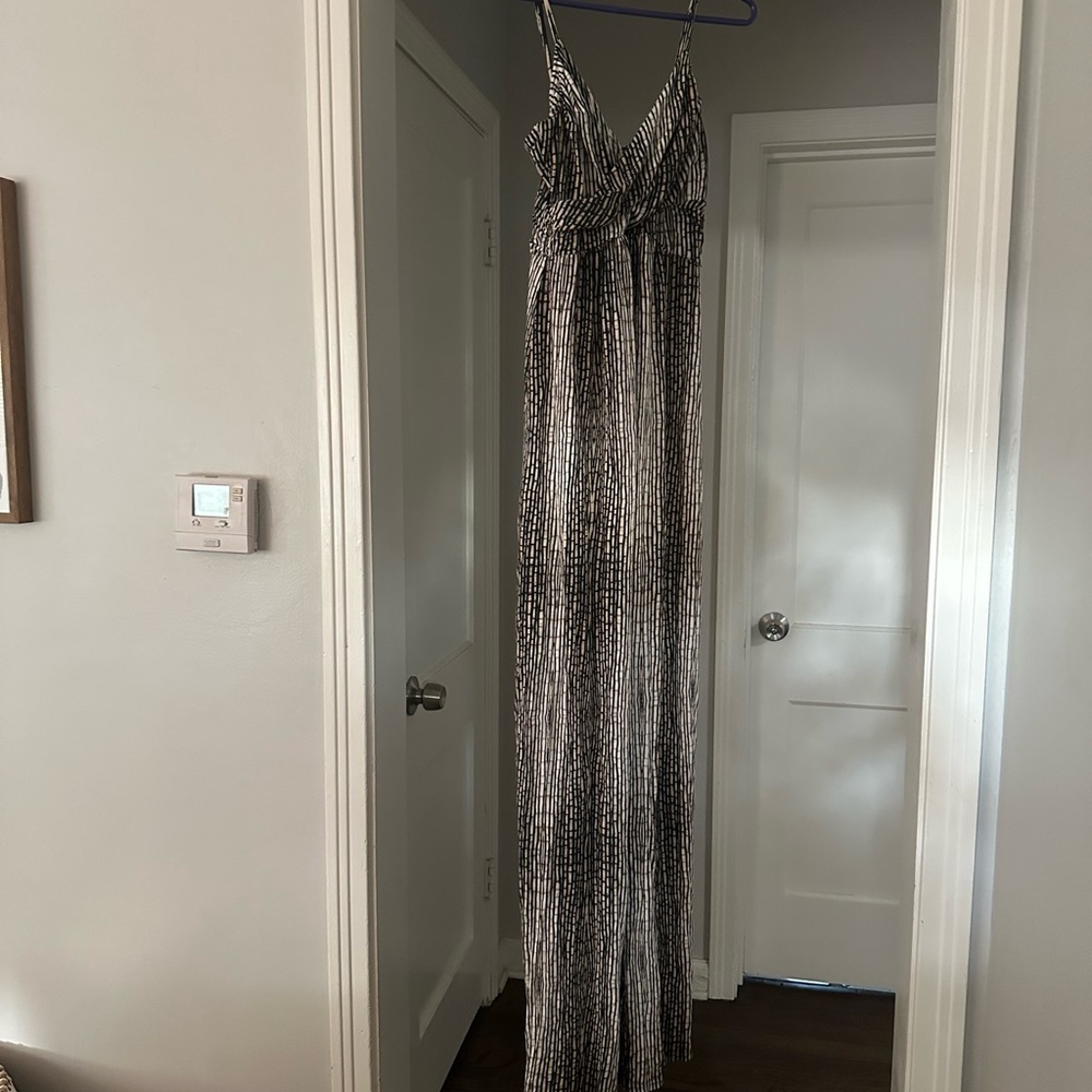 5/48 Black and Tan Sleeveless Maxi Dress